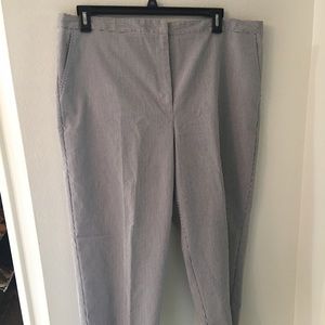 Striped Navy/ White Capris